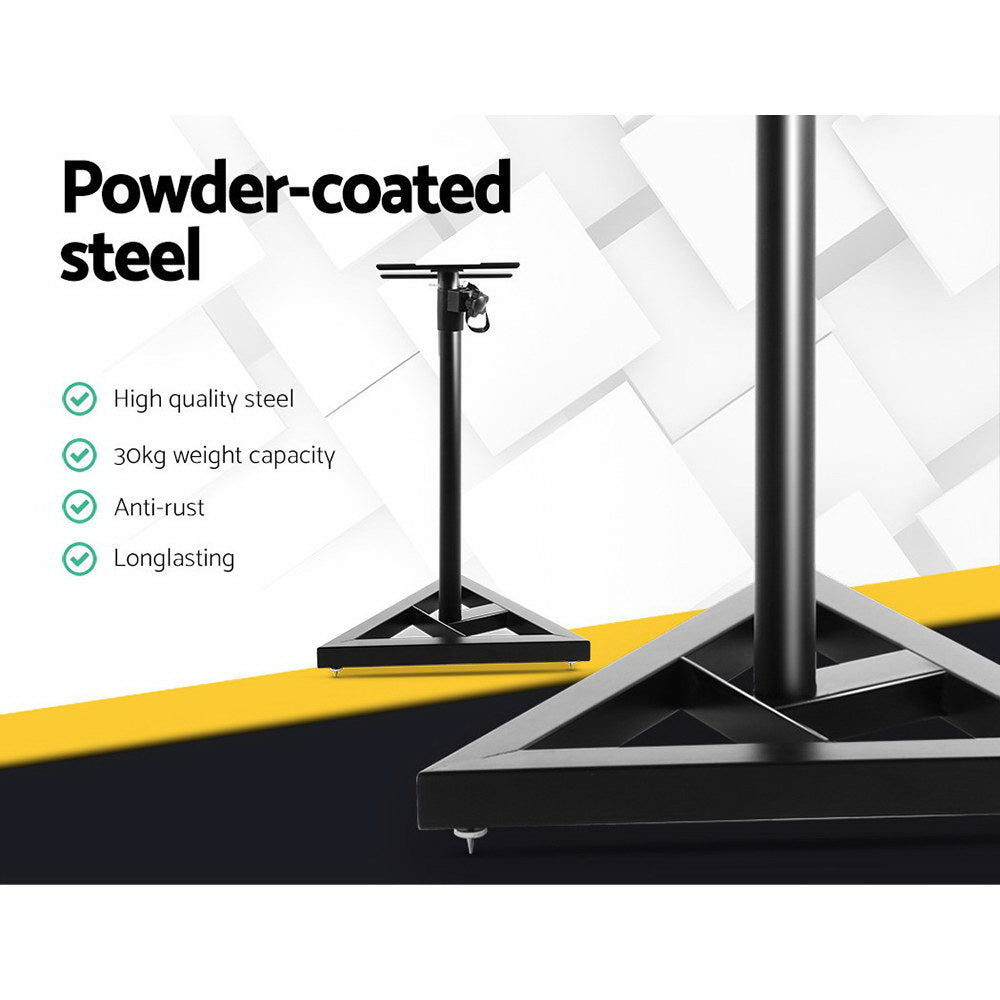 Alpha Speaker Stand 67-120cm Adjustable Height Surround Sound Studio Home 2pcs 3