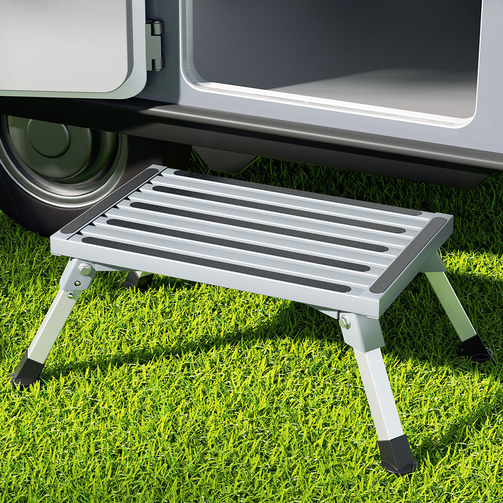 Weisshorn Caravan Step Folding Aluminium Step Ladder Stool 7