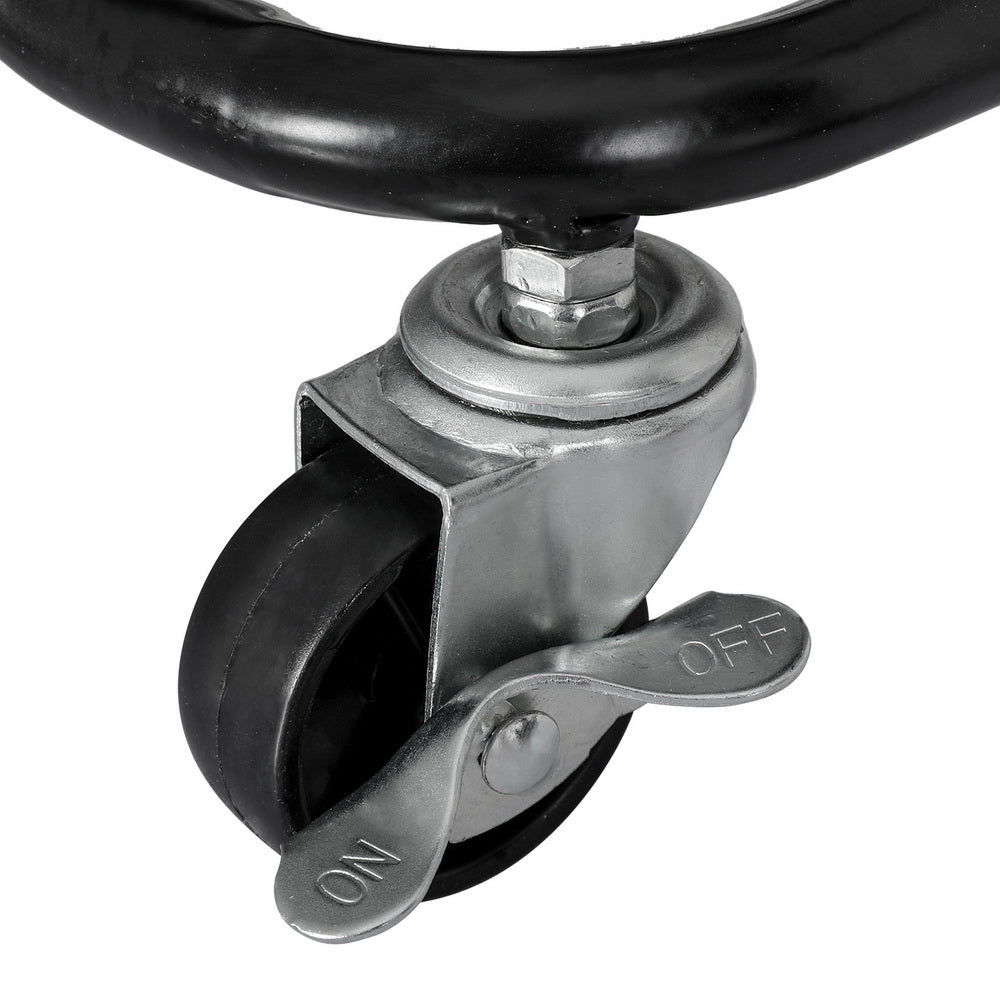 Artiss Storage Trolley Kitchen Cart 4 Tiers Black 4