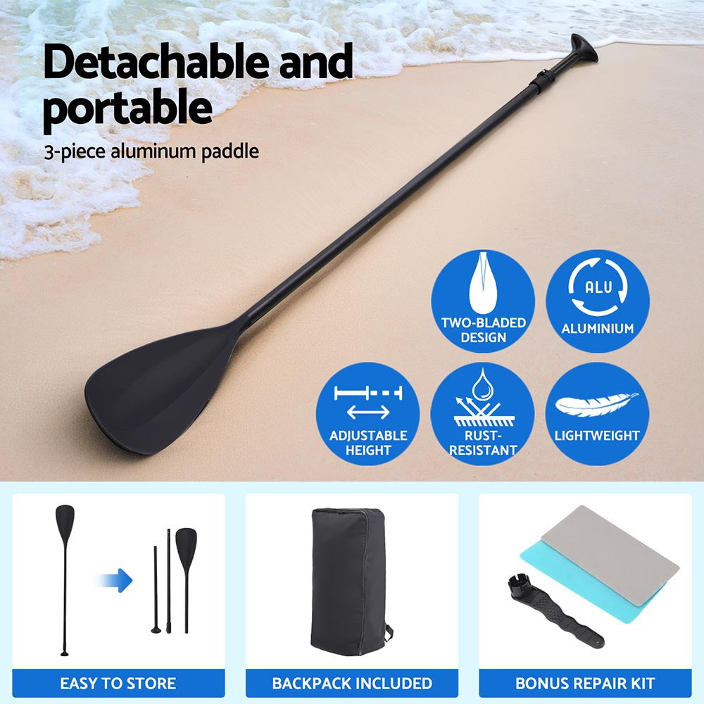 Weisshorn Stand Up Paddle Board 10.5ft Inflatable SUP Surfboard Paddleboard Kayak Surf Green 6