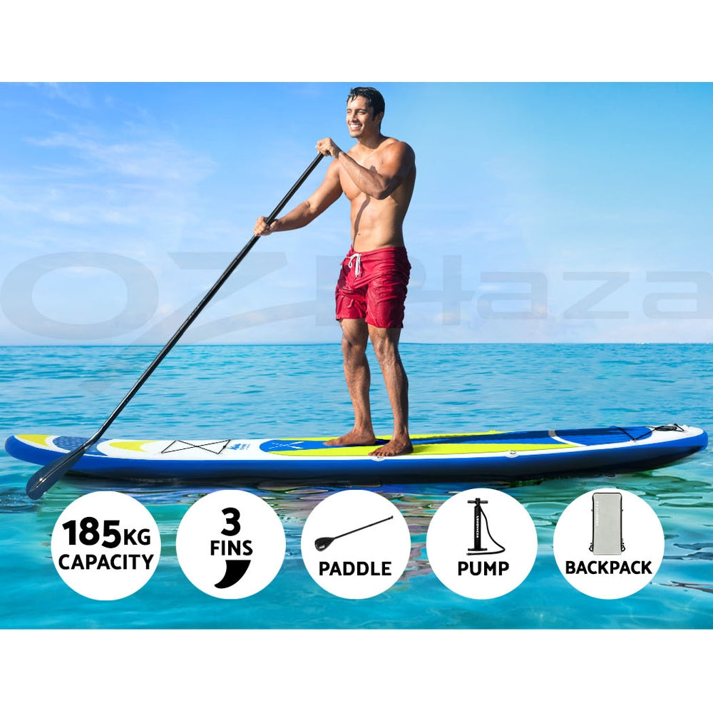 Weisshorn Stand Up Paddle Board 11ft Inflatable SUP Surfboard Paddleboard Kayak Surf Yellow 4