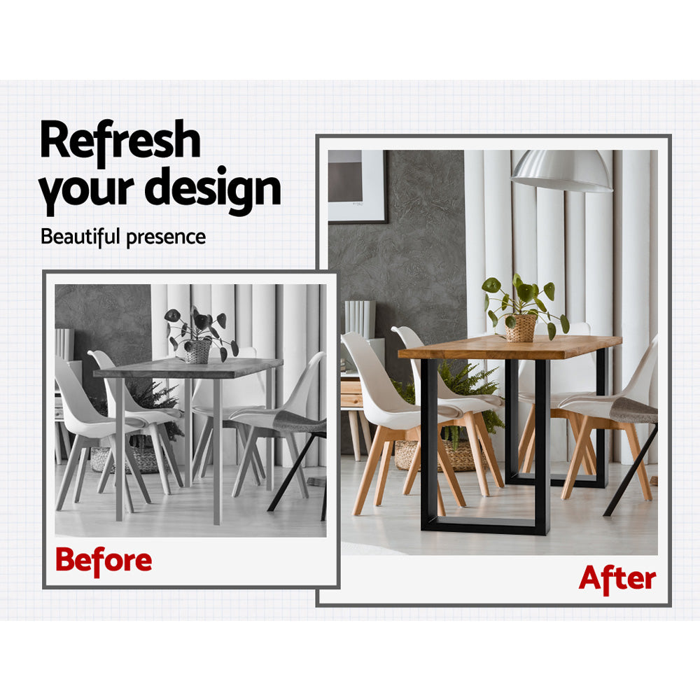 Artiss Metal Table Legs DIY Rectangular 71X50CM Set of 2 5