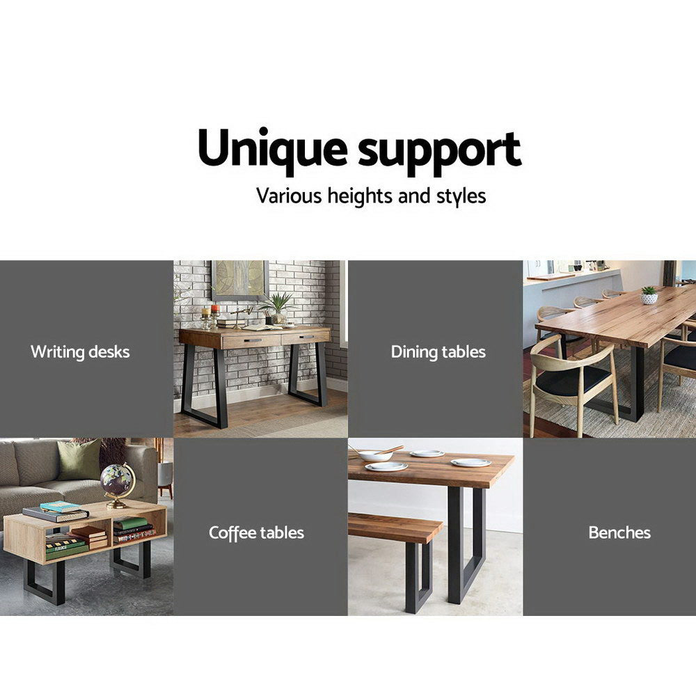 Artiss Metal Table Legs DIY Rectangular 71X65CM Set of 2 6