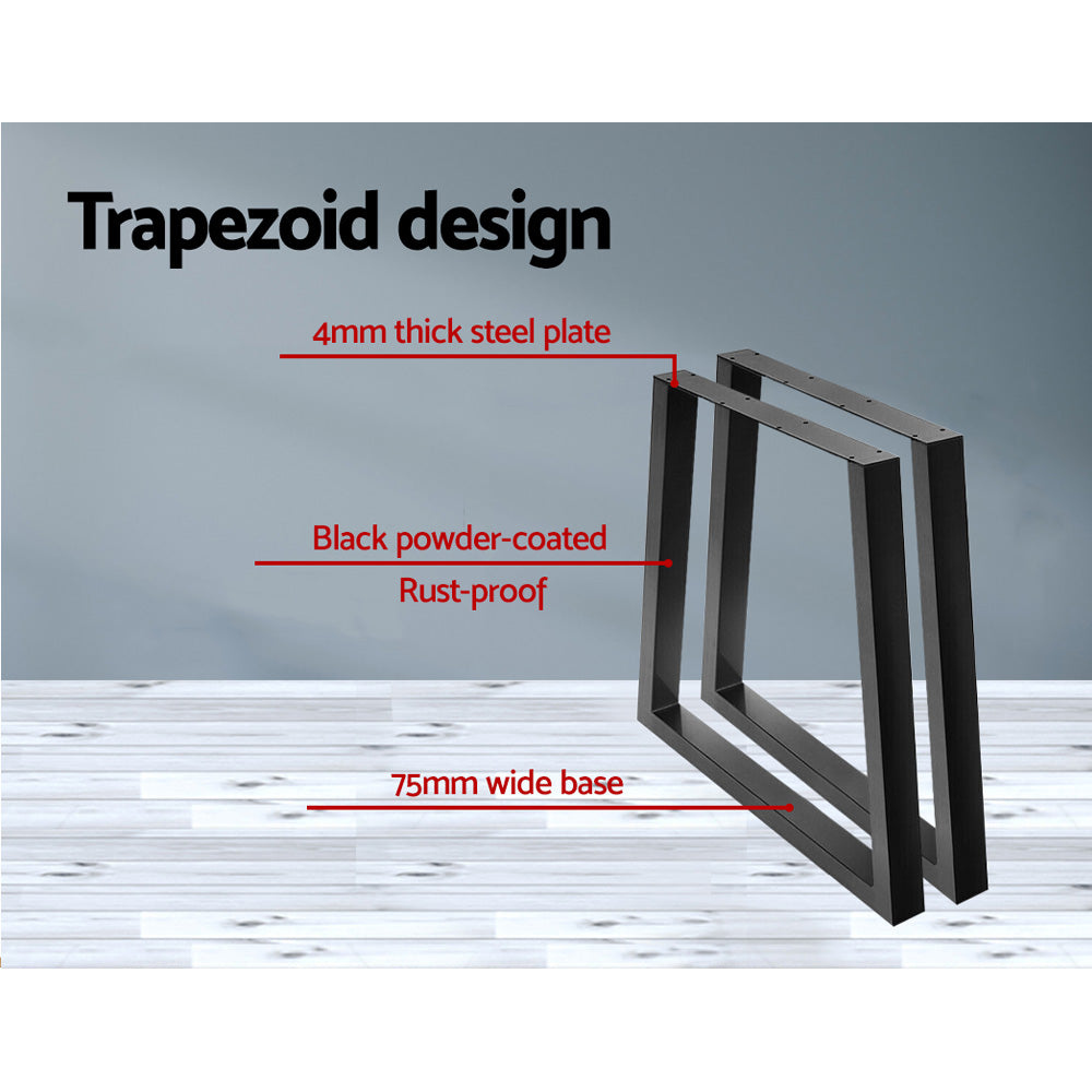 Artiss Metal Table Legs DIY Trapezoid 65X90CM Set of 2 6