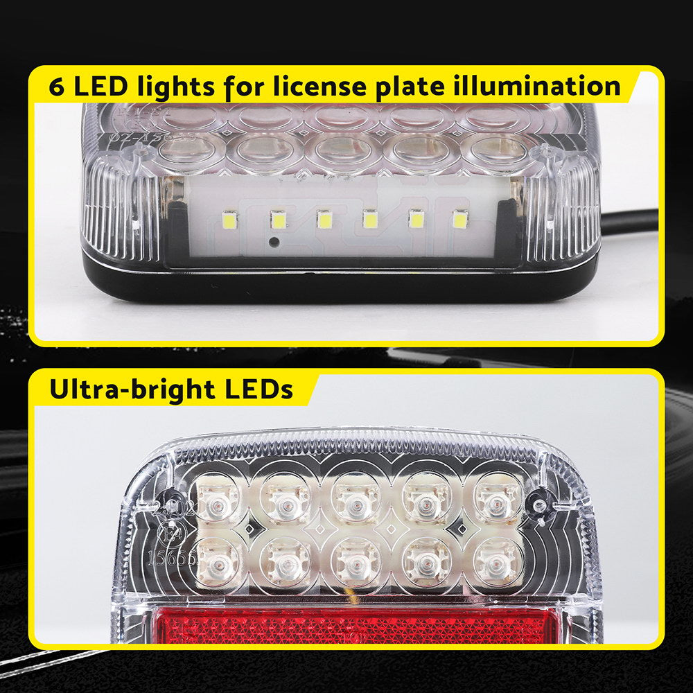 Giantz Pair 26 LED Tail Lights Stop Reverse Indicator 12V Ute Trailer Truck 6