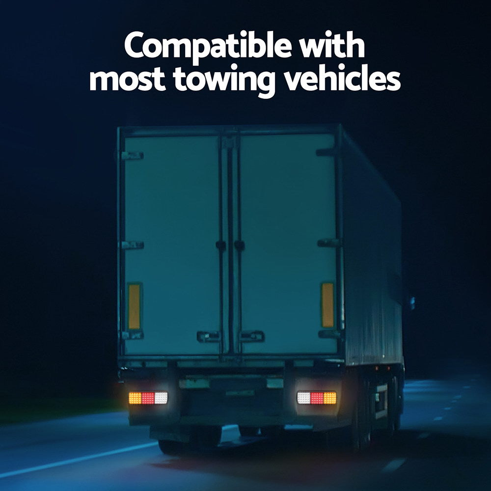 Giantz Pair 75 LED Tail Lights Stop Reverse Indicator 12V Ute Trailer Caravan Truck Boat 4