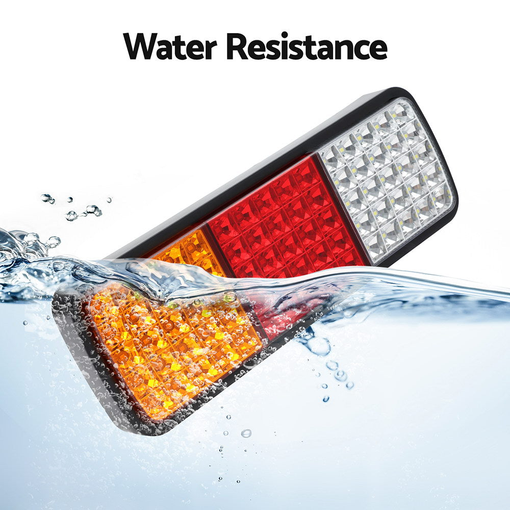 Giantz Pair 75 LED Tail Lights Stop Reverse Indicator 12V Ute Trailer Caravan Truck Boat 5