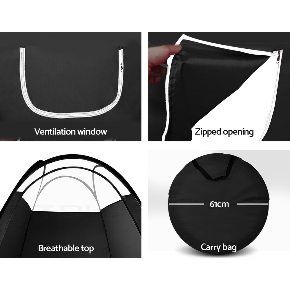 Portable Pop Up Tanning Tent - Black 4