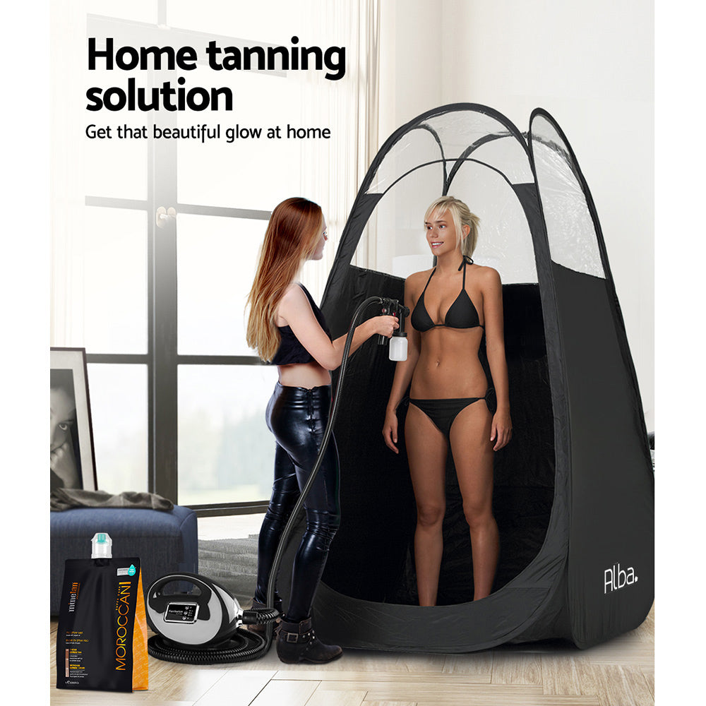 Portable Pop Up Tanning Tent - Black 5