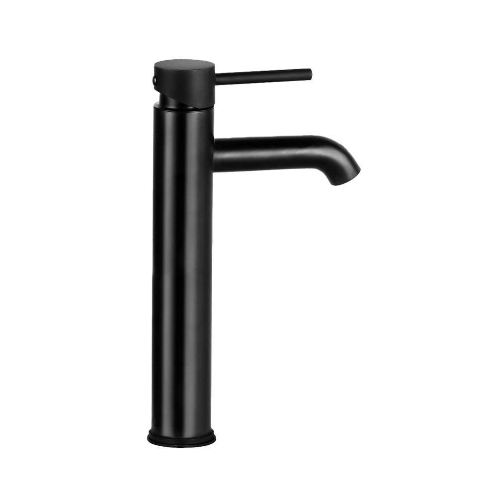 Cefito Bathroom Basin Mixer Tap Round Tall Faucet Vanity Laundry Black 4