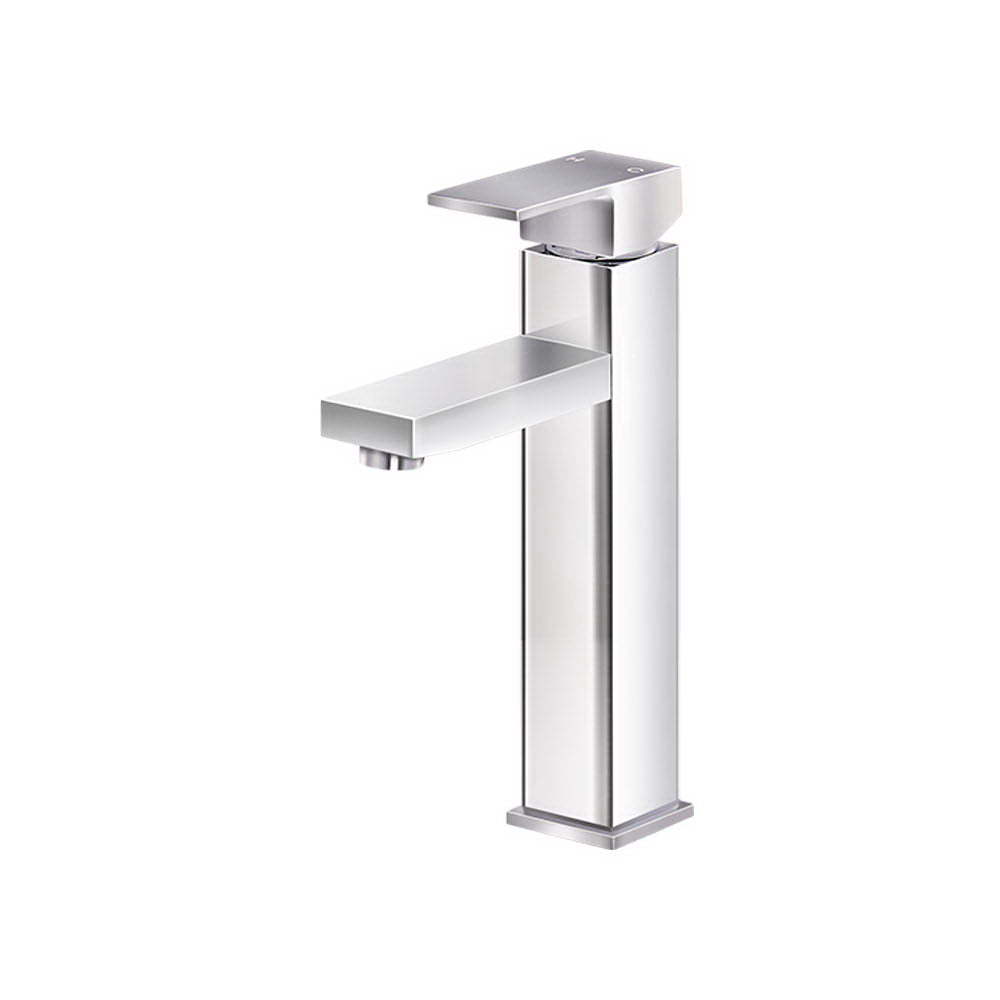 Cefito Bathroom Basin Mixer Tap Square Tall Faucet Vanity Laundry Chrome 3