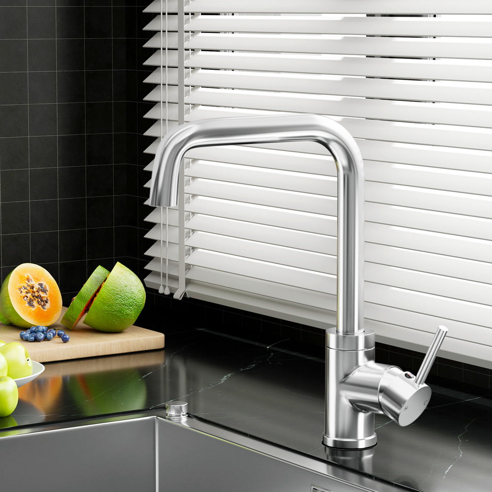 Cefito Kitchen Mixer Tap Mixer Rectangle Sink Faucet Basin Laundry Chrome 8