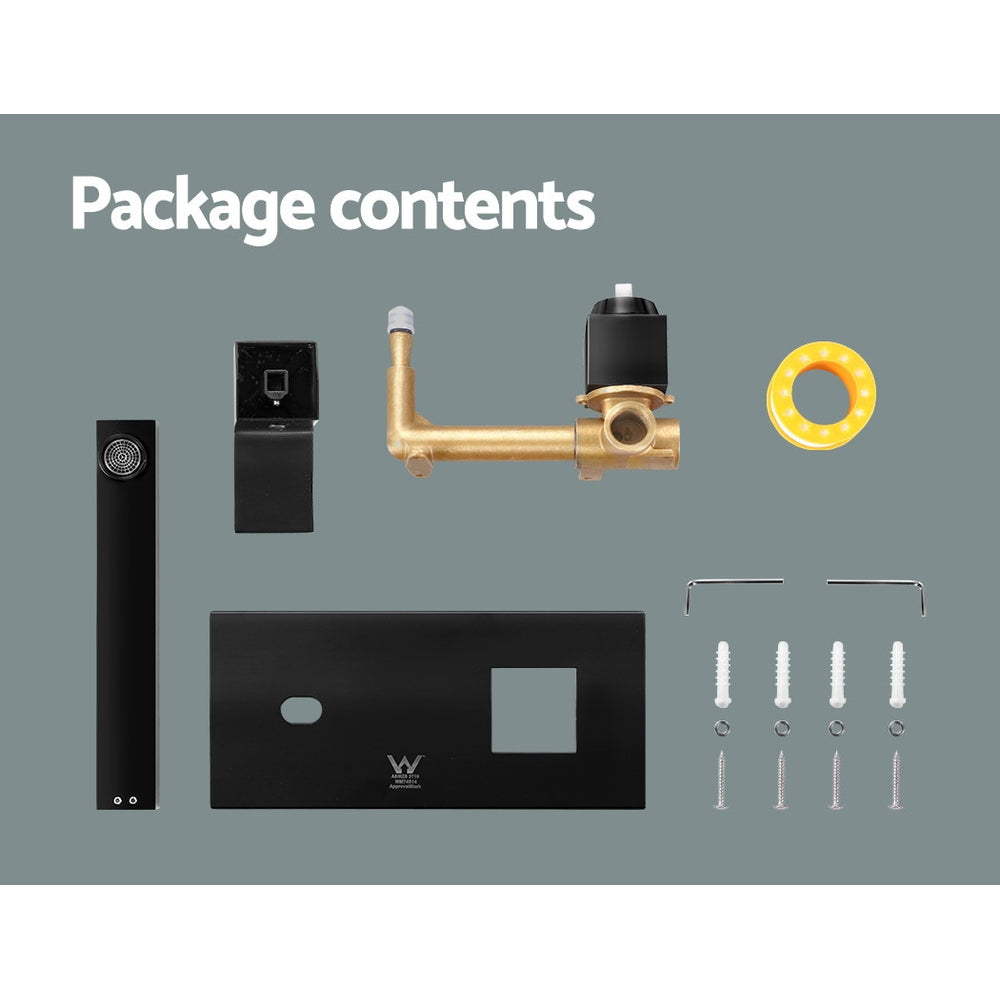 Cefito Bathroom Basin Mixer Tap Separate Faucet Vanity Laundry Black 6