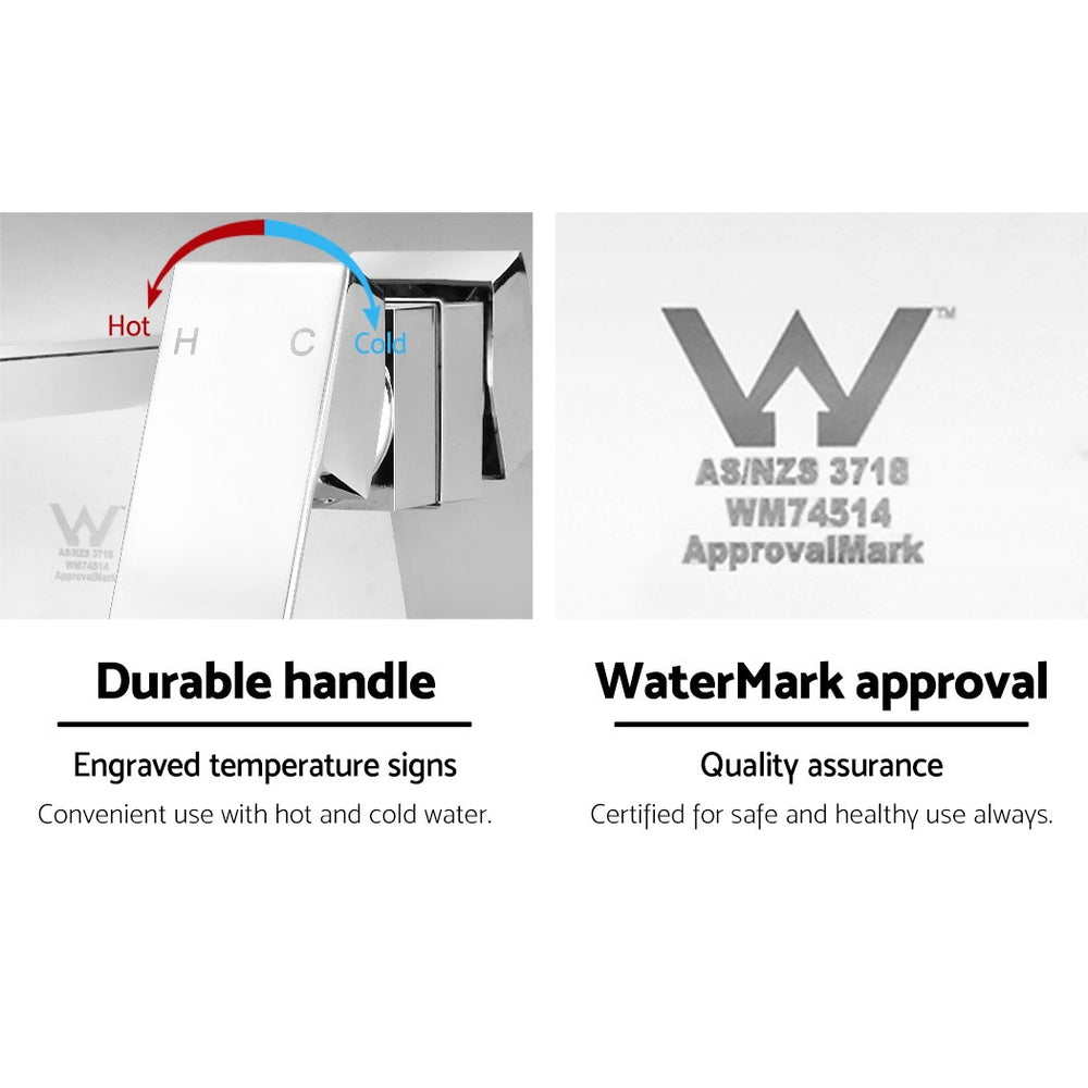 Cefito Bathroom Basin Mixer Tap Separate Faucet Vanity Laundry Chrome 3