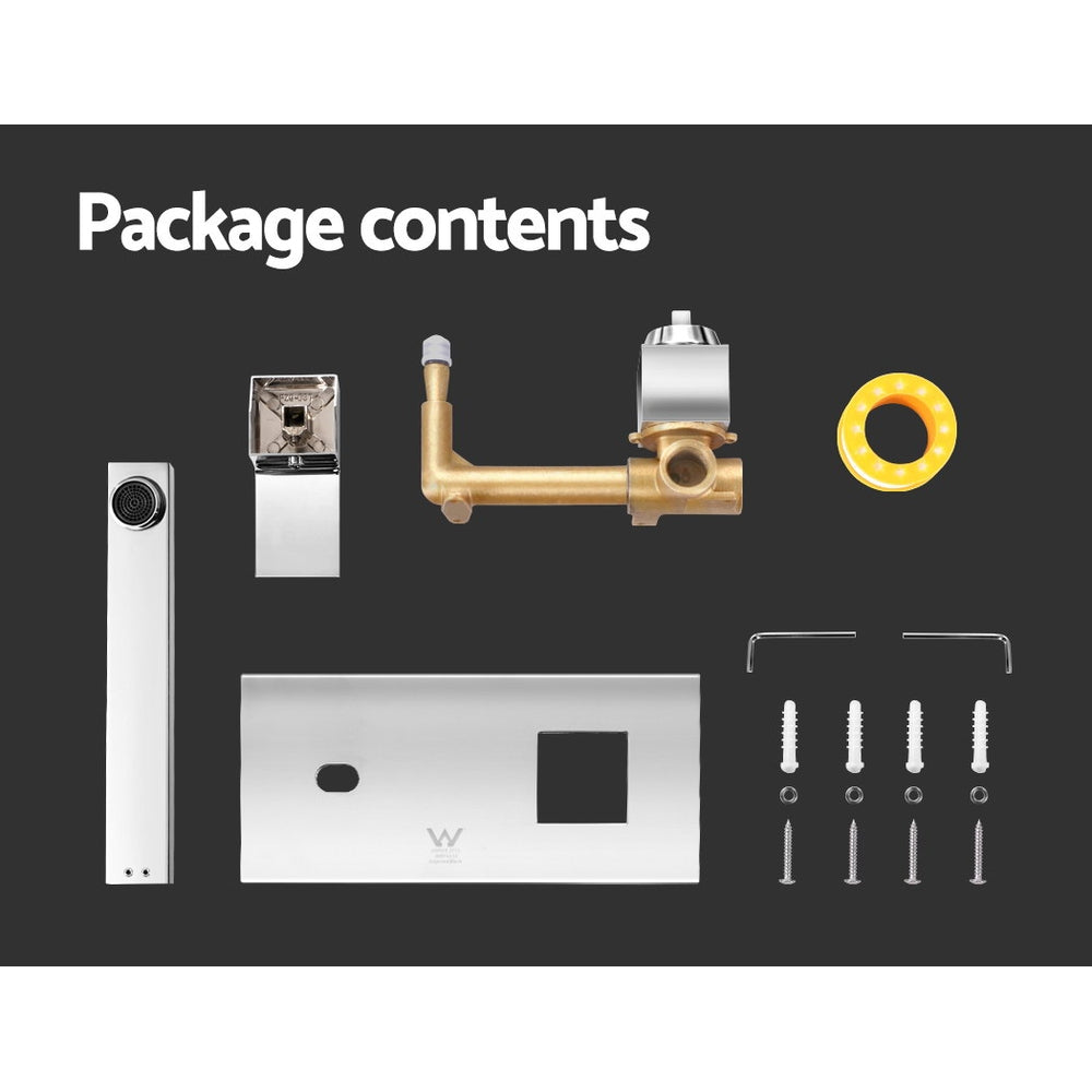 Cefito Bathroom Basin Mixer Tap Separate Faucet Vanity Laundry Chrome 6