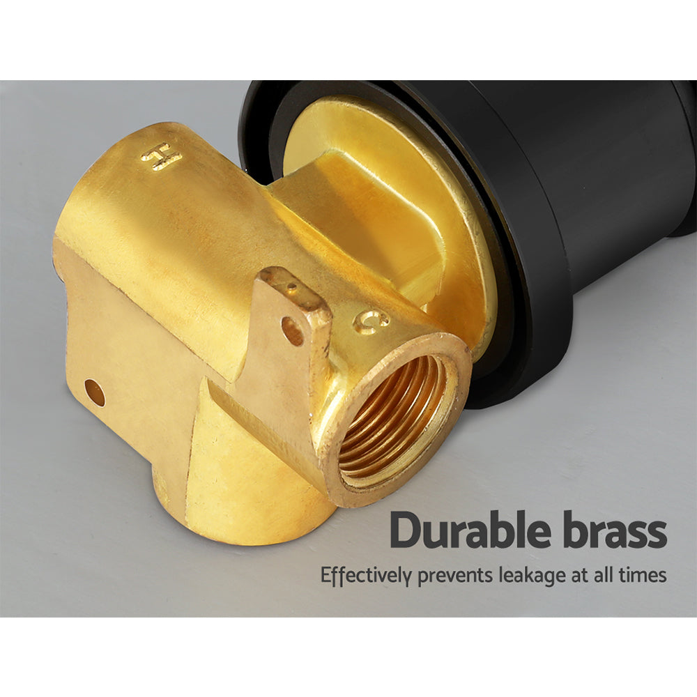 Cefito Basin Mixer Wall Tap Round Brass Faucet Shower Bathtub Black 7