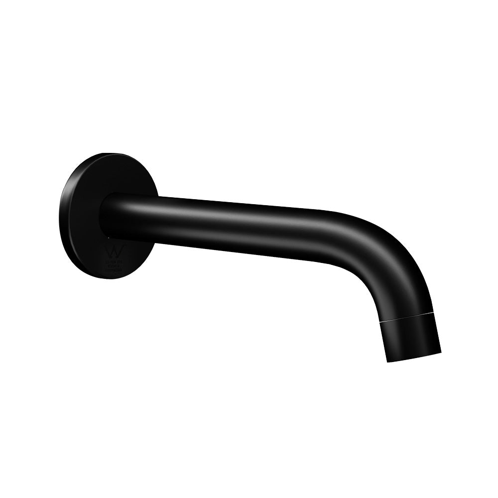 Cefito Bathroom Mixer Spout Wall Bath Tap Round Shower Bathtub Black 3