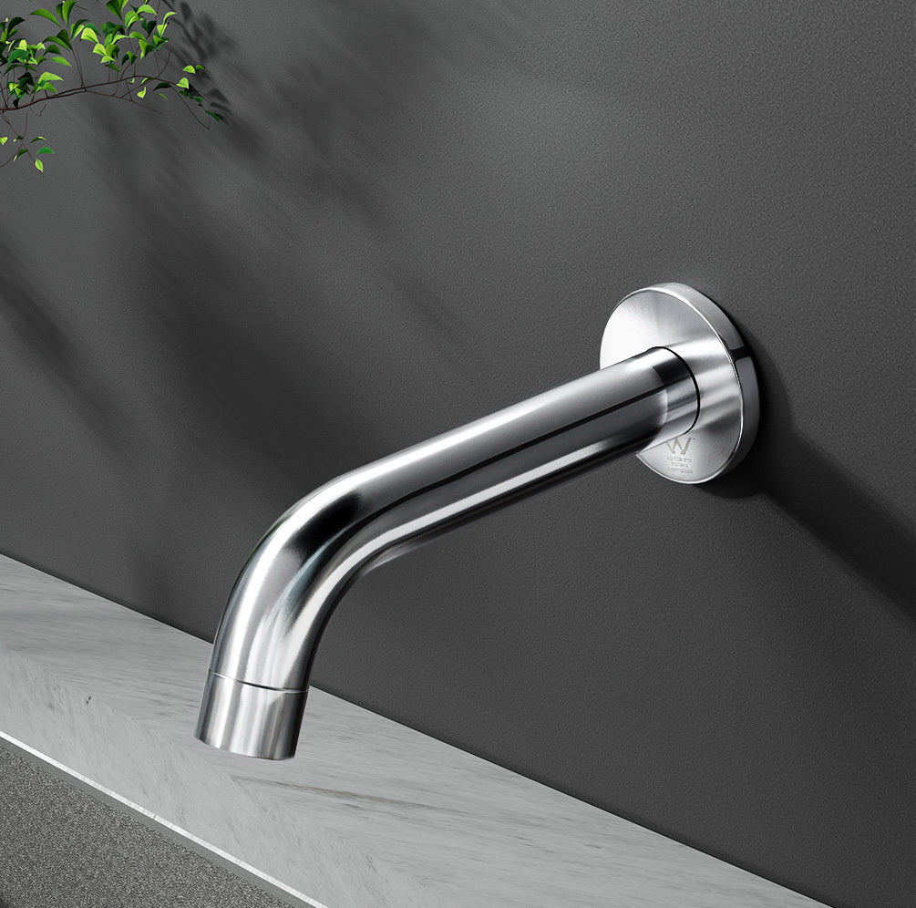 Cefito Bathroom Mixer Spout Wall Bath Tap Round Shower Bathtub Chrome 8