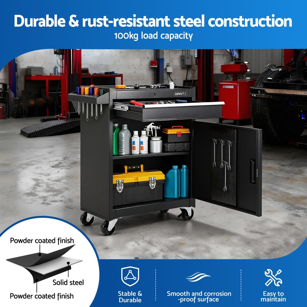 Giantz Tool Chest Trolley Cabinet Rolling Toolbox Garage Storage Tools organizer 4