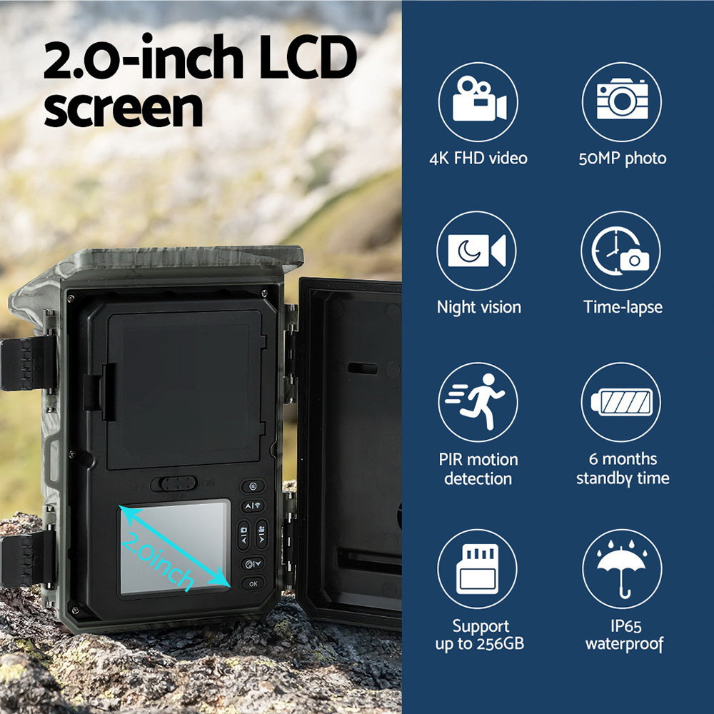 UL-tech Solar Trail Camera 4K 50MP Wildlife 4