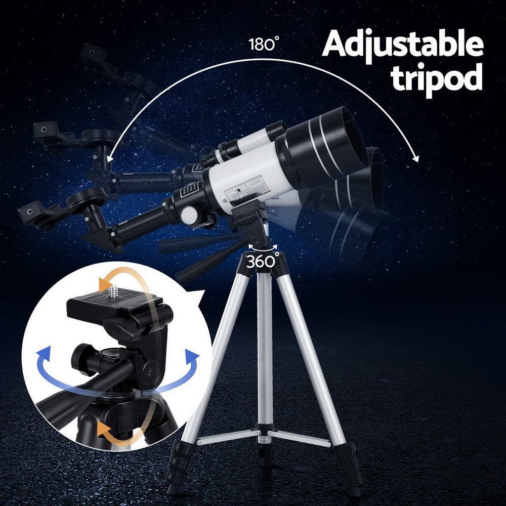 Portable 150X HD Astronomy Telescope with Tripod Optical Outdoor for Kids Adults 6