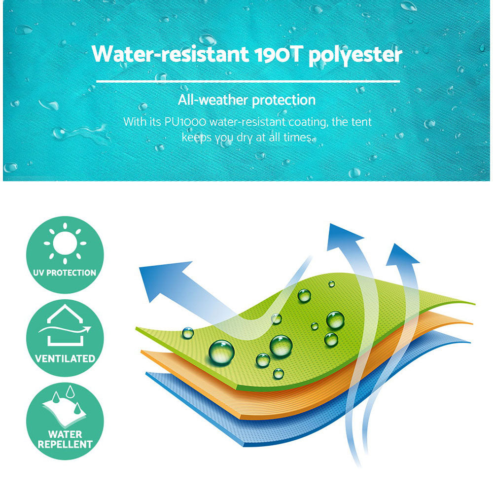Weisshorn Pop Up Beach Tent Camping Portable Sun Shade Shelter Fishing 4