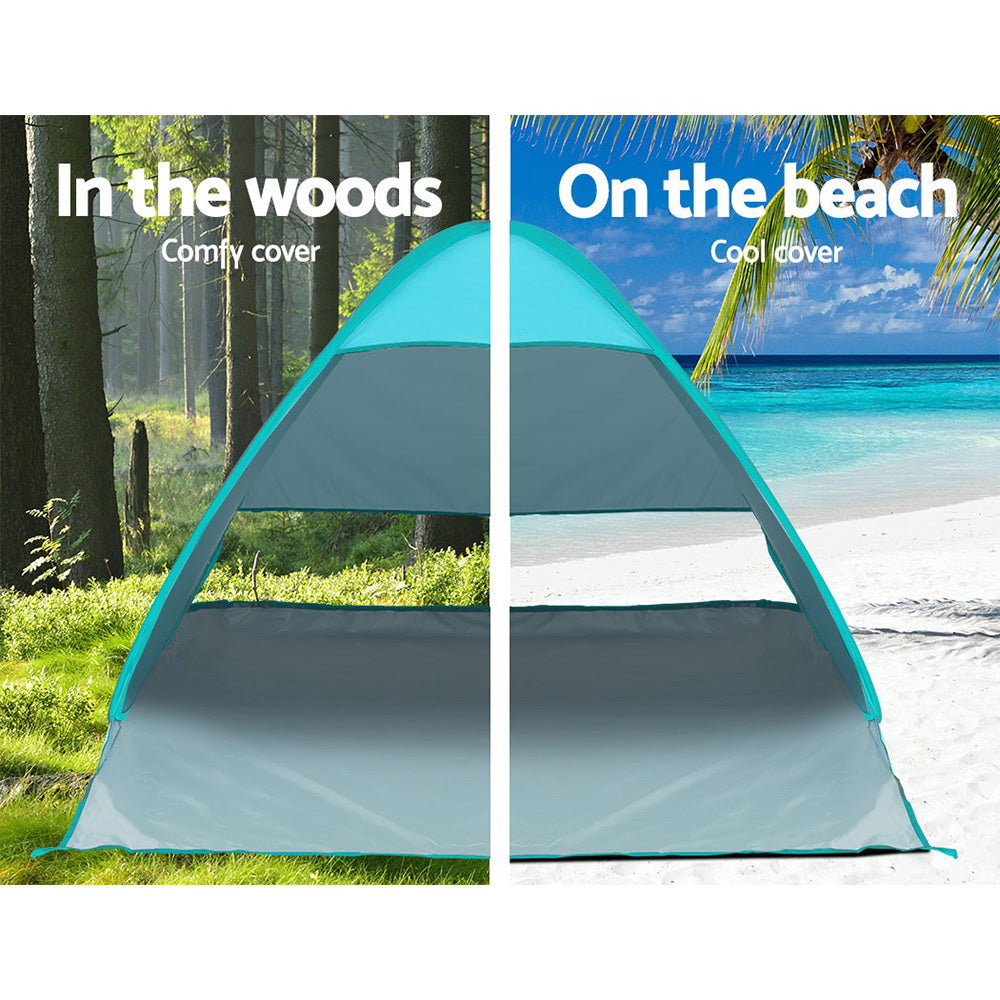 Weisshorn Pop Up Beach Tent Camping Hiking 3 Person Sun Shade Fishing Shelter 4