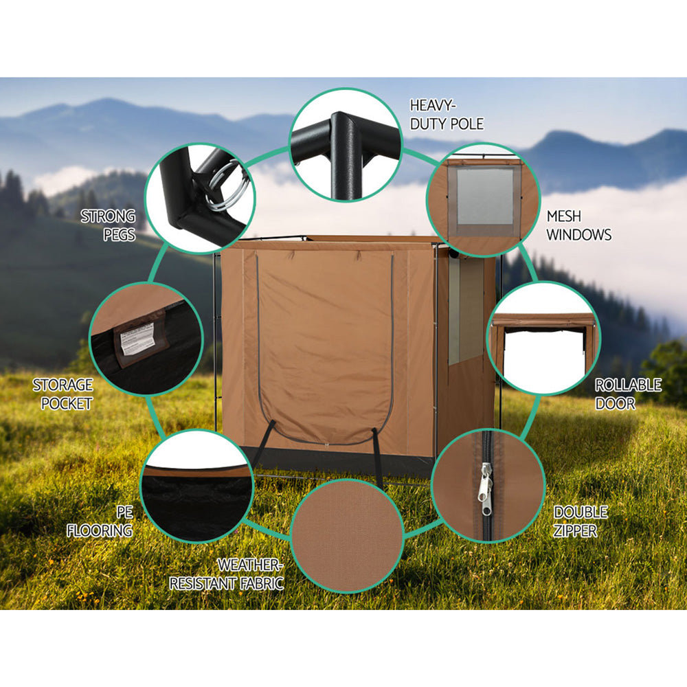 Weisshorn Camping Tent SUV Car Side Awning 2x2m Canopy Outdoor Portable 4WD 6