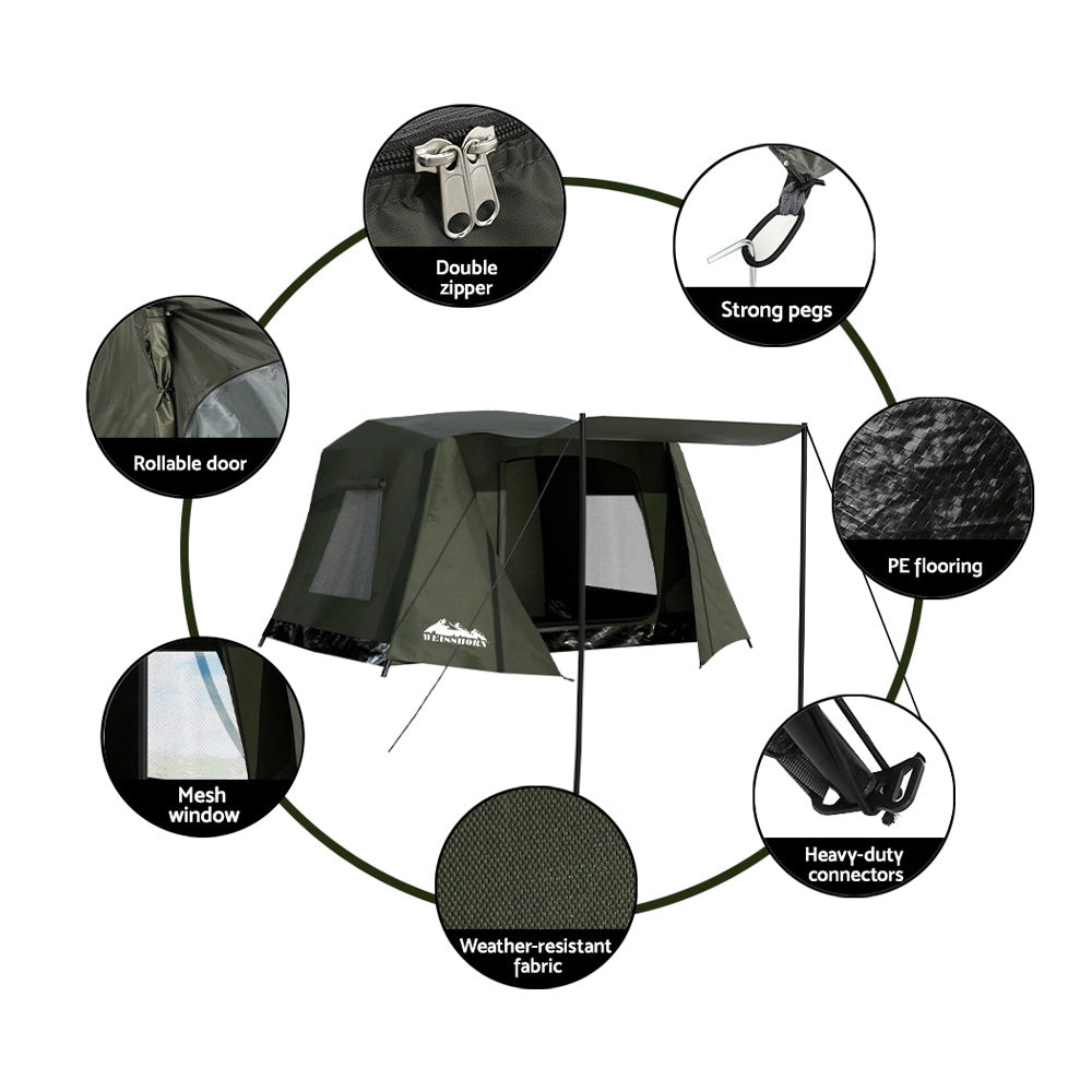 Weisshorn Camping Tent Instant Up 2-3 Person Tents Outdoor Hiking Shelter 6