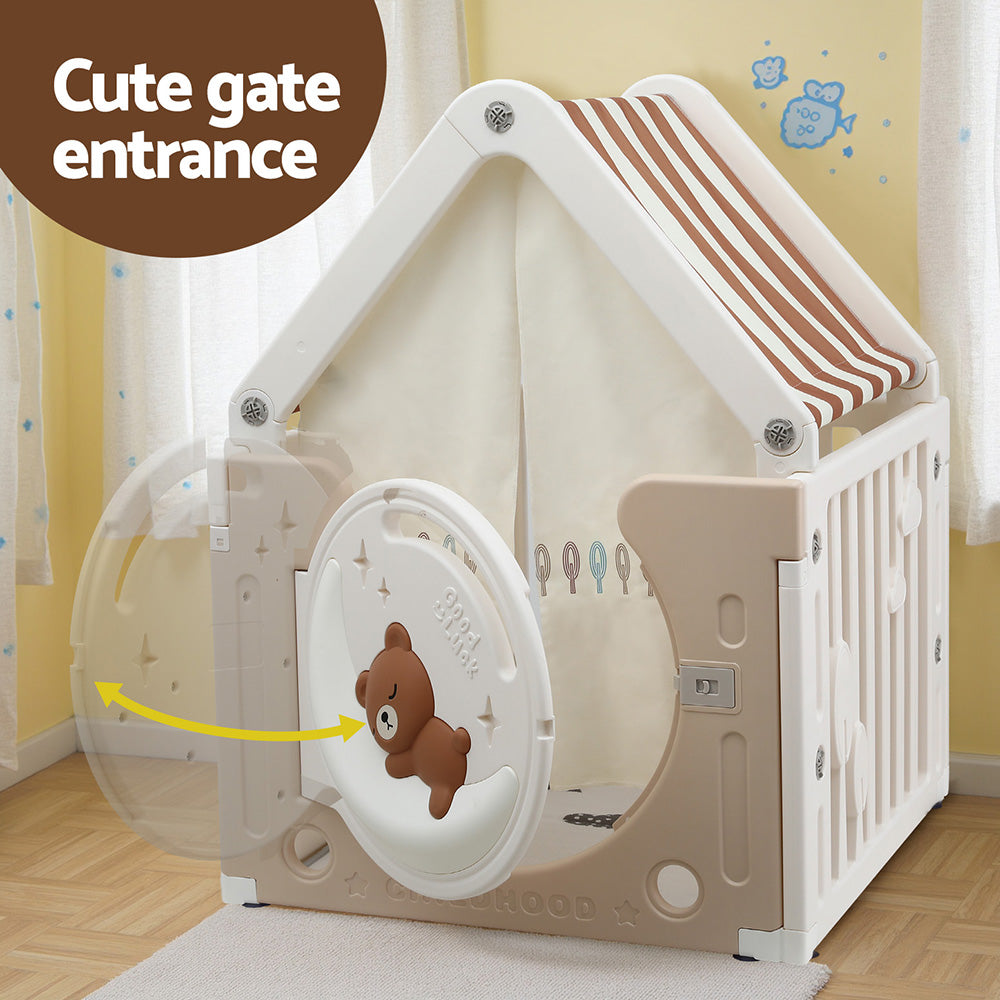 Keezi Kids Play Tent Playhouse Castle with Floor Mat 85CMX113CM 4