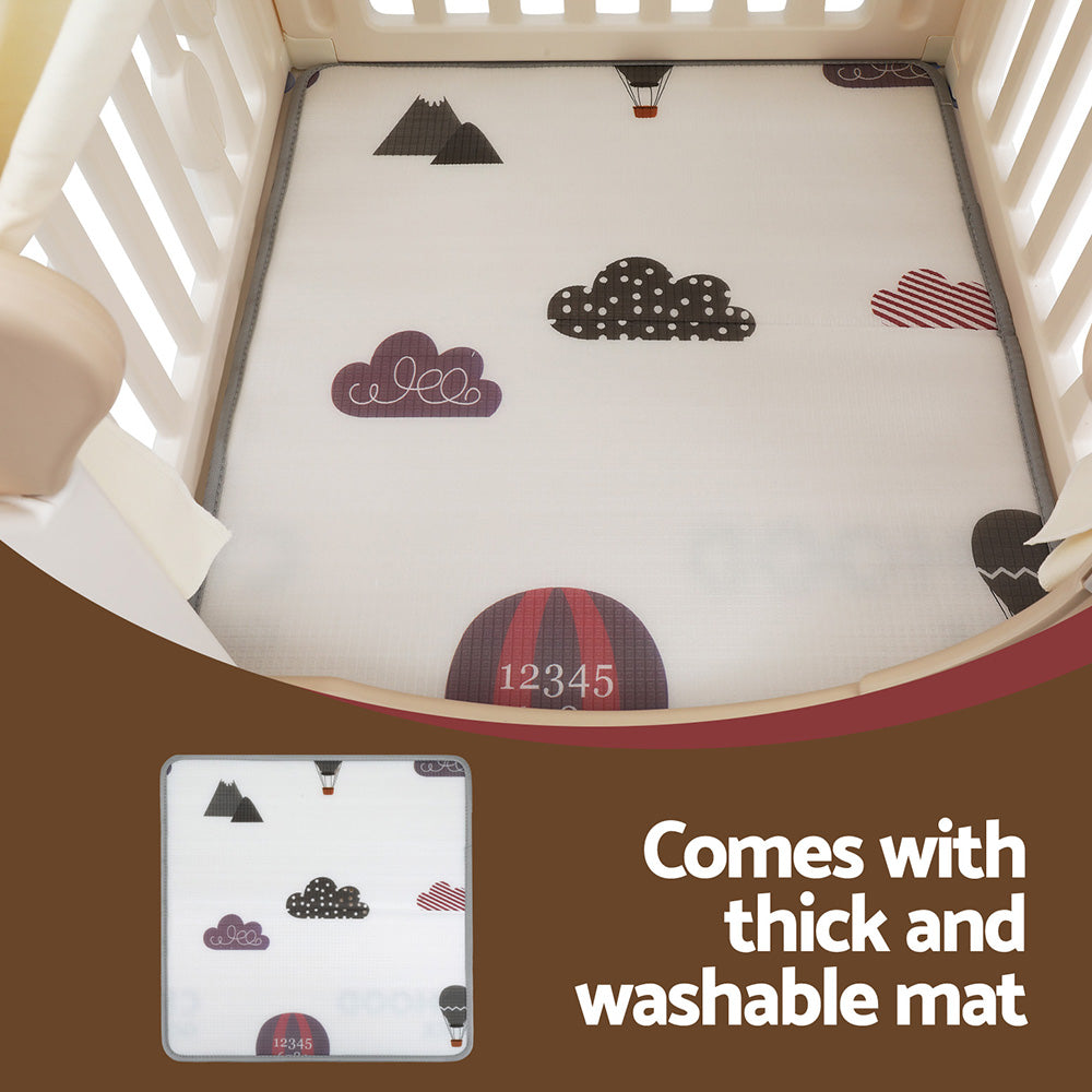 Keezi Kids Play Tent Playhouse Castle with Floor Mat 85CMX113CM 5
