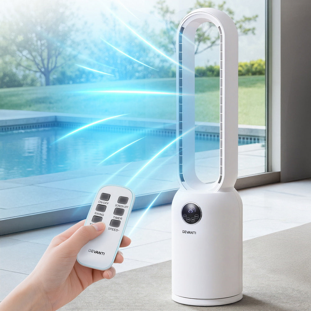 Devanti 2in1 Bladeless Fan Air Purification W/ Remote 88cm 7