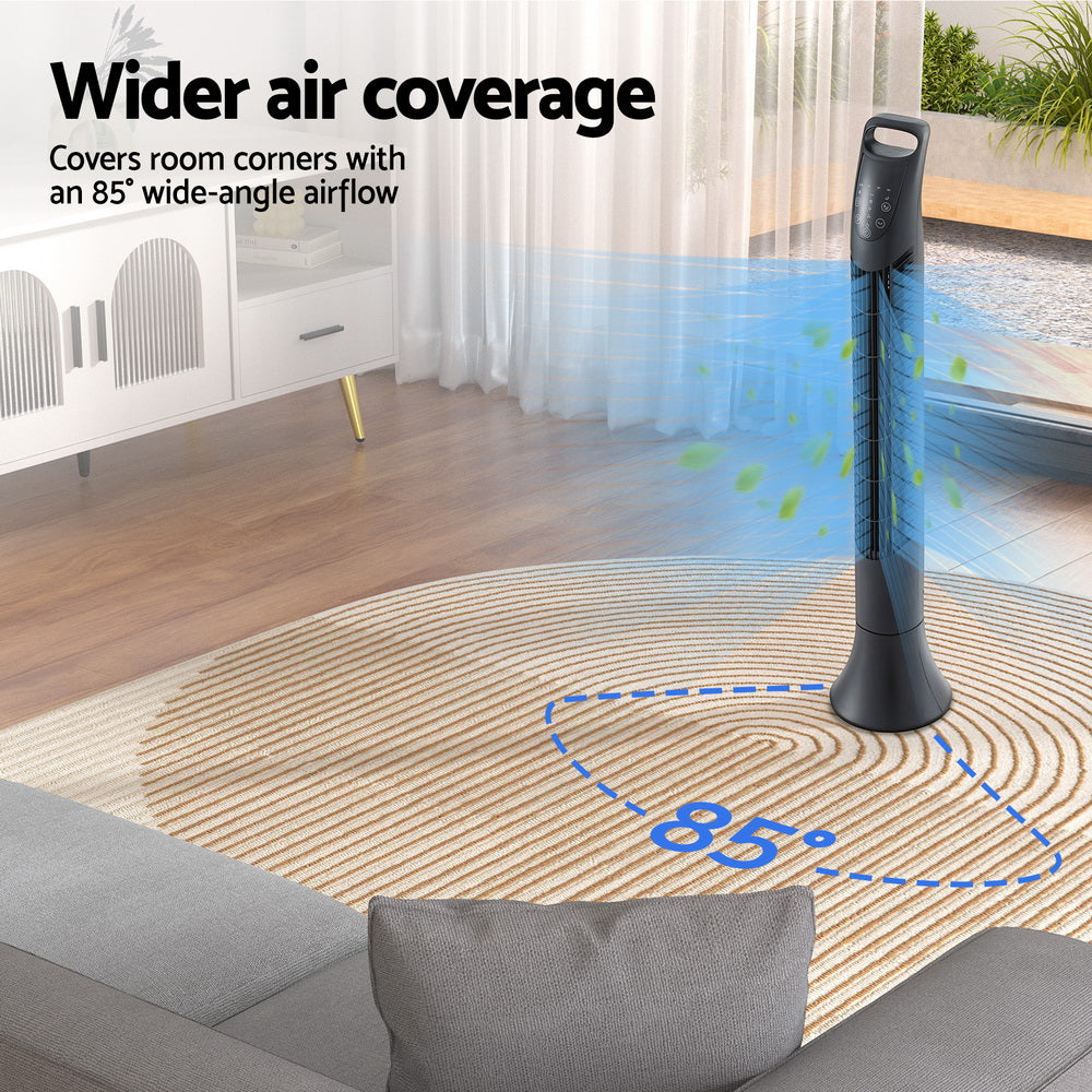 Devanti Tower Fan Oscillating 3 Speeds with Remote 91cm 5