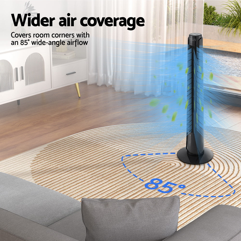 Devanti Tower Fan Oscillating 3 Speeds with Remote 93cm 5