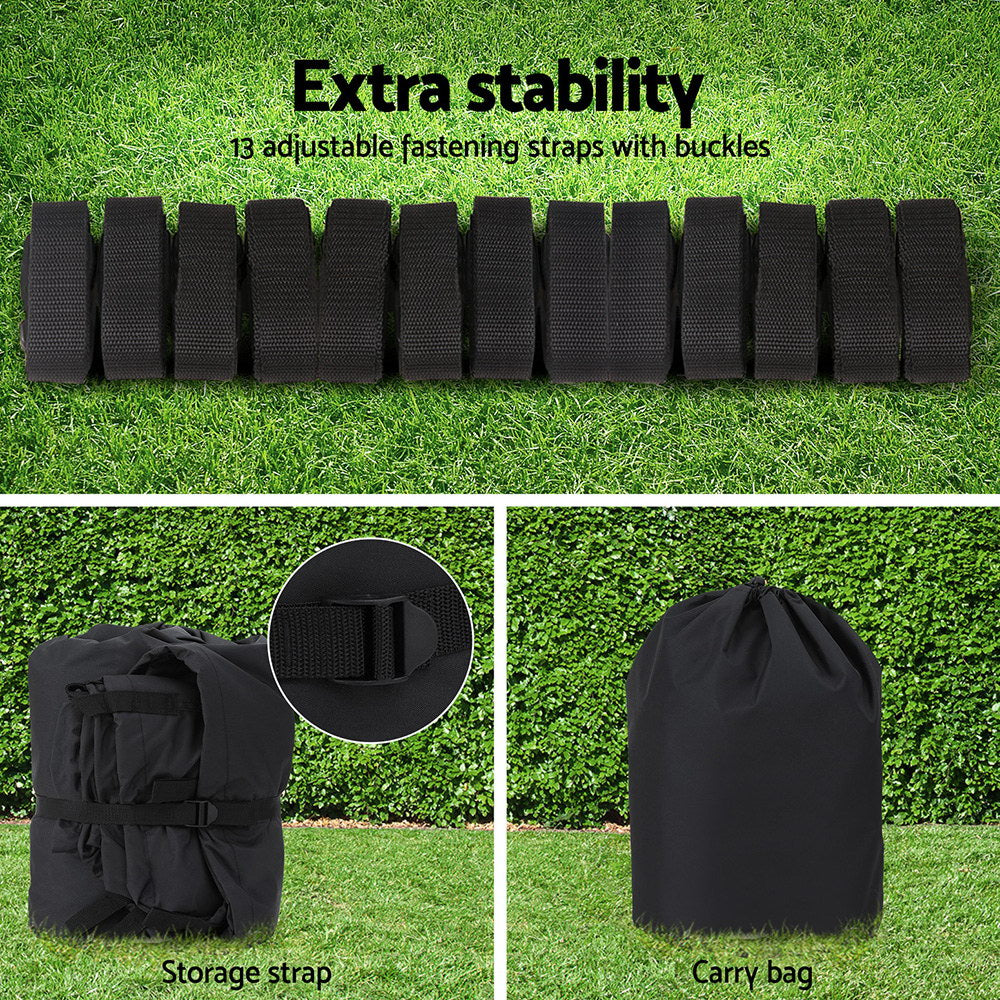 Seamanship Boat Cover 19-21ft Trailerable Jumbo Marine Grade Heavy Duty Black 6