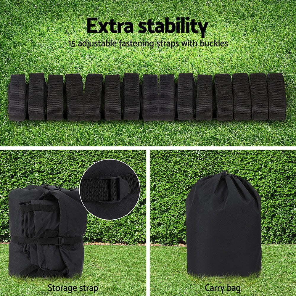 Seamanship Boat Cover 25-27ft Trailerable Jumbo Marine 600D Heavy Duty Black 6