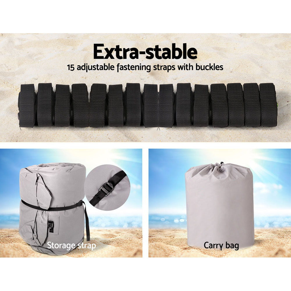 Seamanship Boat Cover 25-27ft Trailerable Jumbo Marine 600D Heavy Duty Grey 6