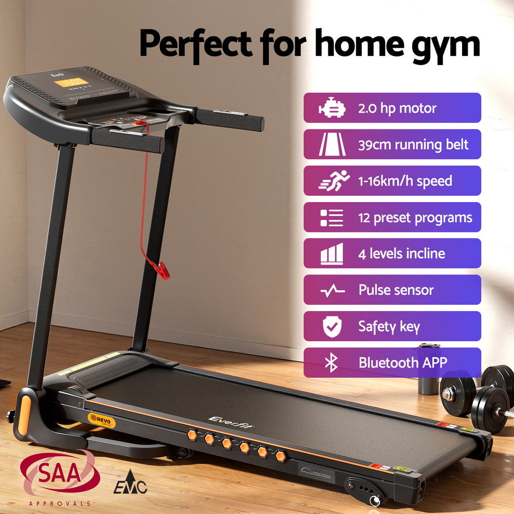 Everfit Treadmill Electric Home Gym Fitness Exercise Equipment Incline 390mm 4