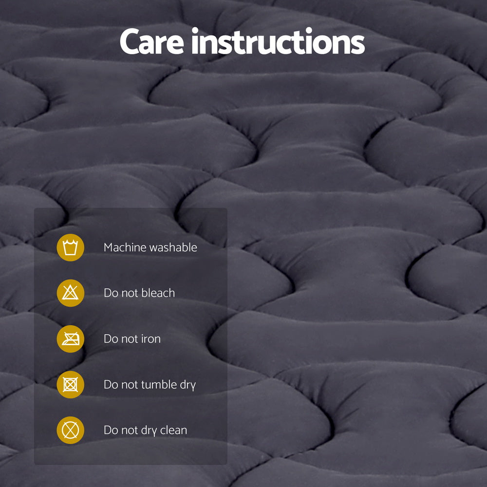 Giselle Bedding Mattress Topper Pillowtop 3-Zone King Single 6