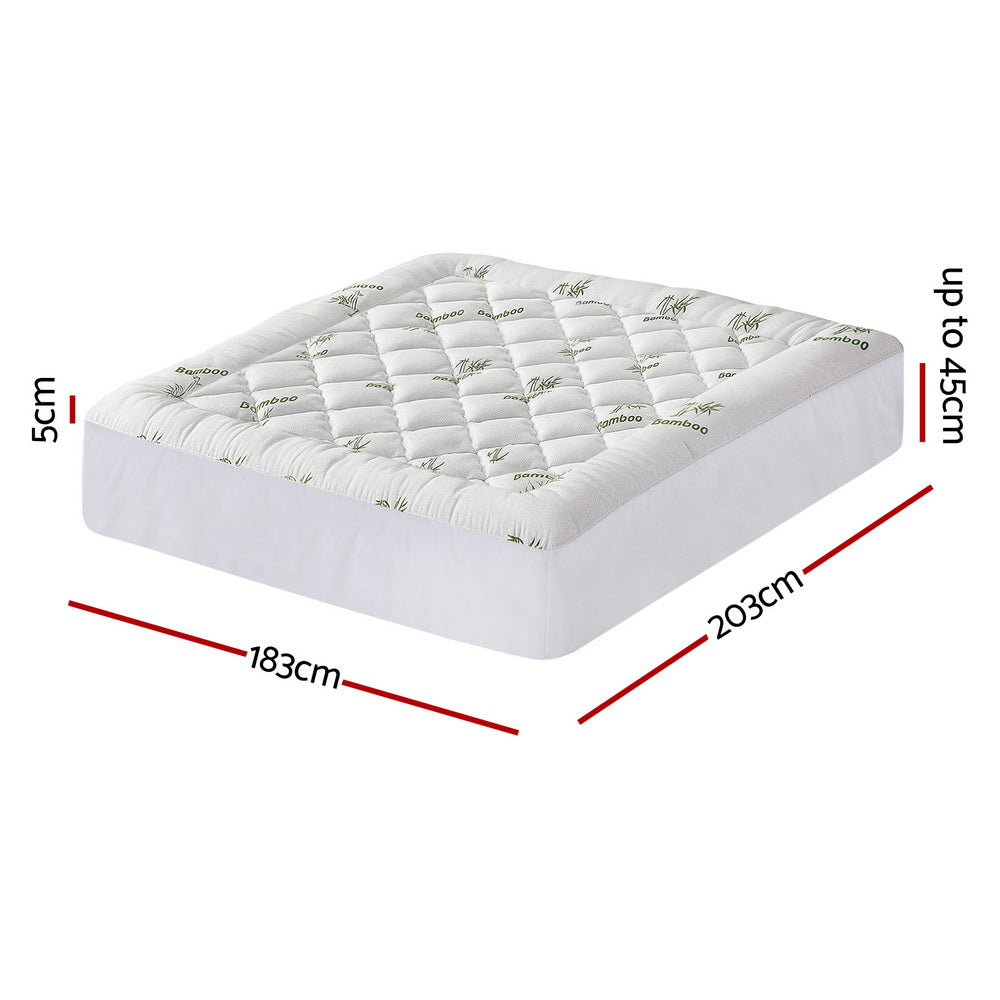 Giselle Mattress Topper 5cm Pillowtop toppers Bamboo King
