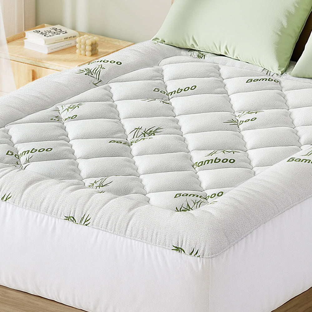 Giselle Mattress Topper 5cm Pillowtop toppers Bamboo Queen 6
