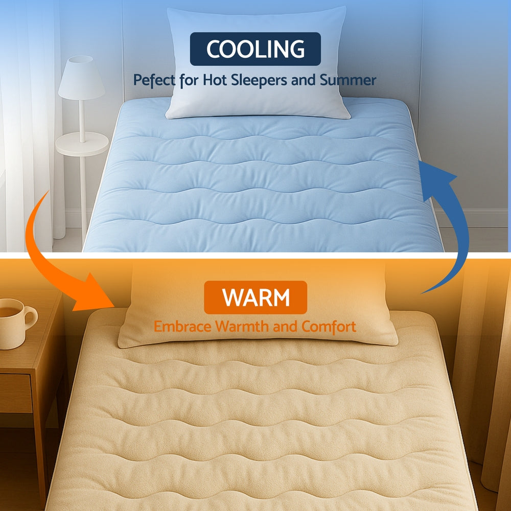 Giselle 5cm Mattress Topper Pillowtop toppers Double-Sided King Single 6