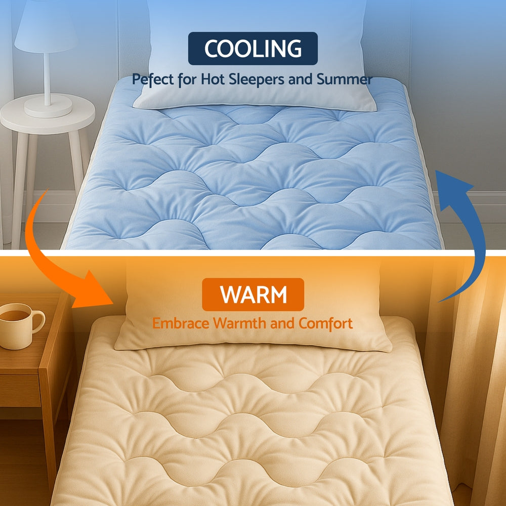 Giselle 5cm Mattress Topper Pillowtop toppers Double-Sided Single 5