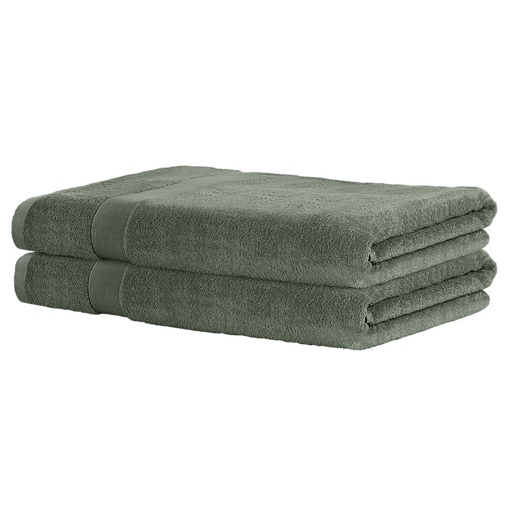 2 Pack Bath Sheets Set Cotton Extra Large Towel Green 3