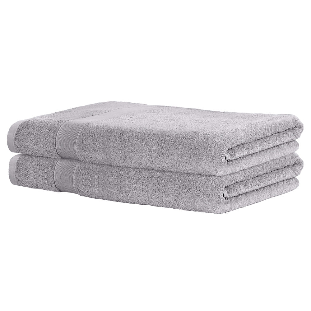 2 Pack Bath Sheets Set Cotton Extra Large Towel Grey 3