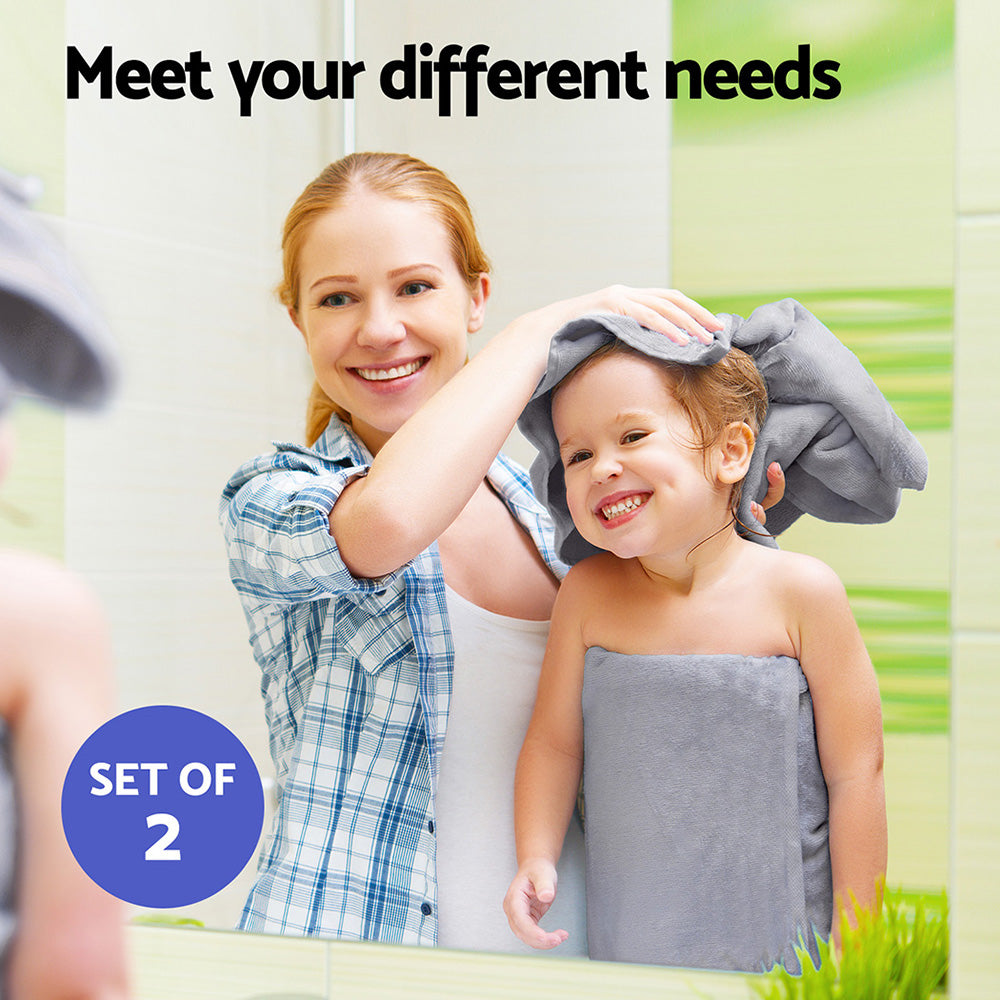 2 Pack Bath Sheets Set Cotton Extra Large Towel Grey 4