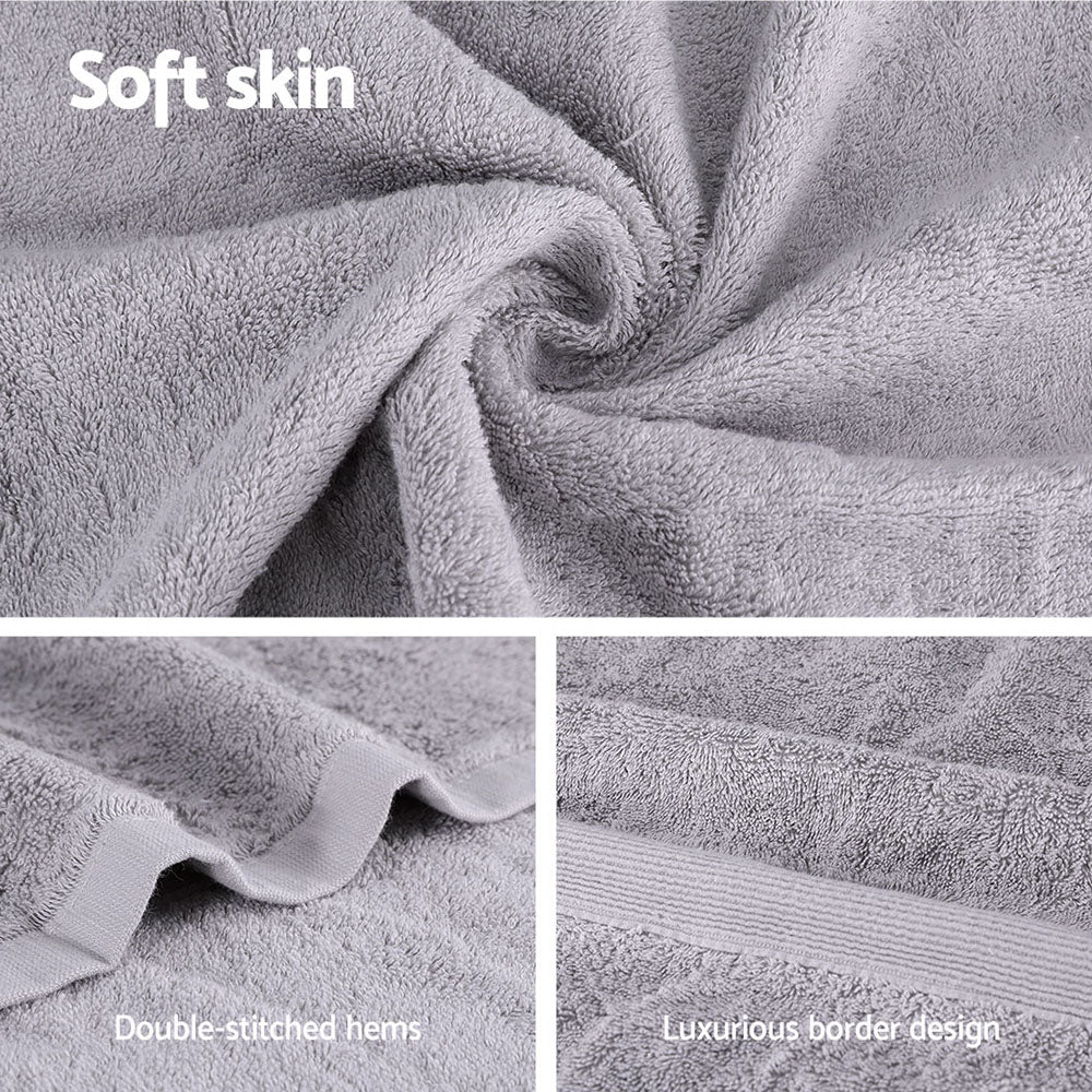 2 Pack Bath Sheets Set Cotton Extra Large Towel Grey 6