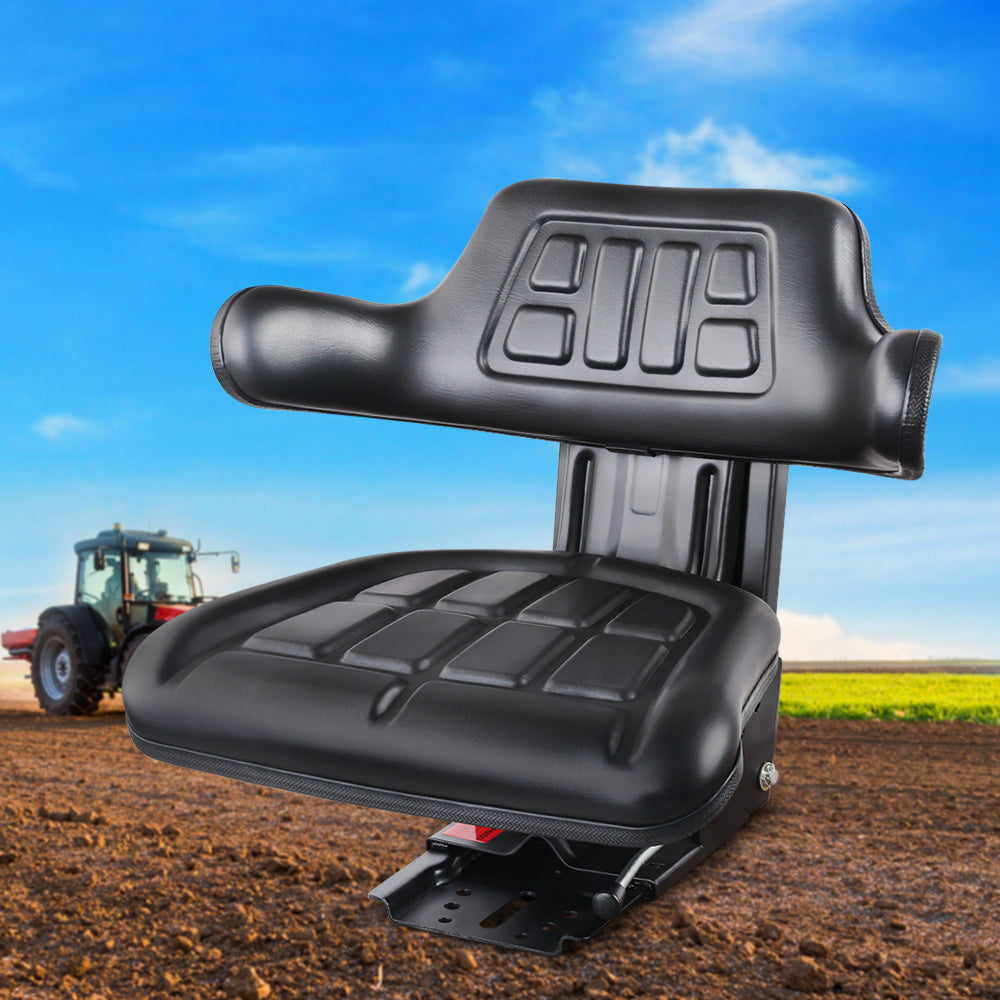 Giantz Tractor Seat Forklift Excavator Truck Universal Digger Chair PU Leather 6
