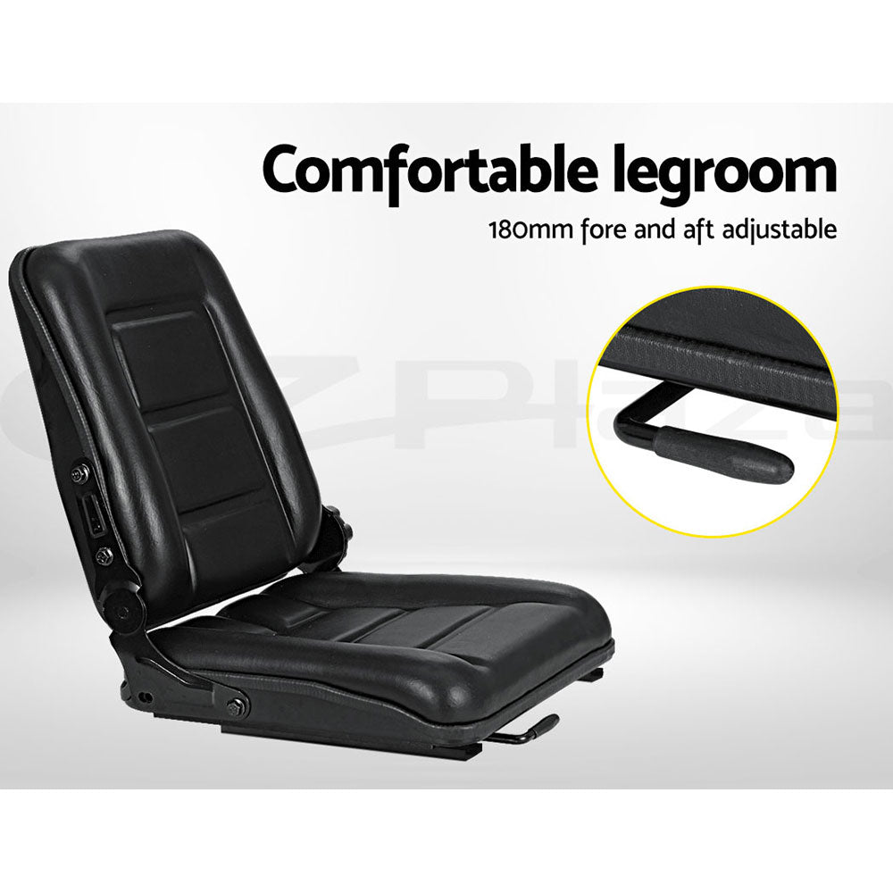 Giantz Tractor Seat Forklift Excavator Truck Backrest Chair Adjustable Universal 5
