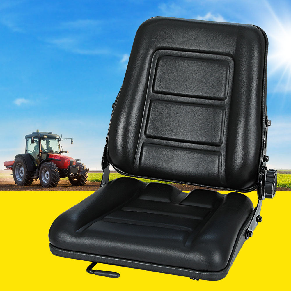 Giantz Tractor Seat Forklift Excavator Truck Backrest Chair Adjustable Universal 8